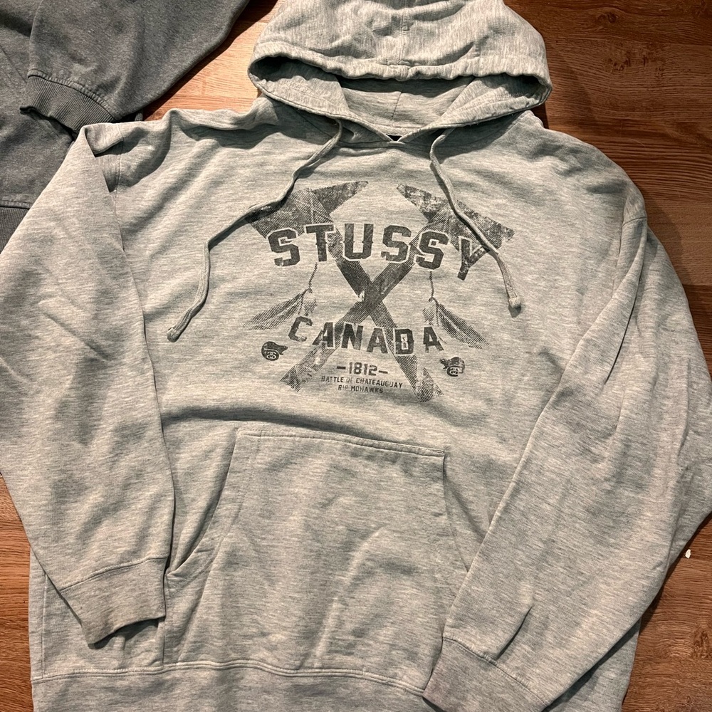 Vintage Stussy Mohawk Canada y2k Gray Men's Hoodie